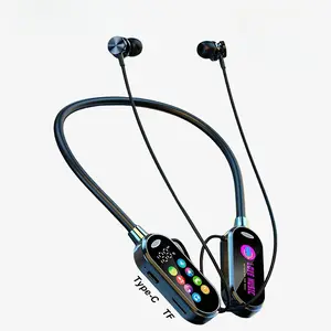 Bluetooth 5.4 Earphones Neckband Headphones Color Screen Wireless Headsets Noise Reduction Earbuds Earphone Monitor