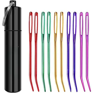 10 count Yarn Darning Tapestry ,Large Big Eye Weaving  Bent  with  Storage Tube