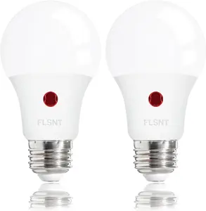Jaspertronics™ Dusk to Dawn Outdoor Sensor A19 LED Edison Bulbs, 9W (60W Eqv.), 800LM,Vintage Filament E26 Base, Auto On/Off Photocell Automatic for Energy-Efficient Outdoor Lighting, 2700K Daylight, 2 Pack