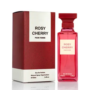 Urban Collection Rosy Cherry Eau De Parfum for Women 100ml Fruity Sweet Fragrance with Black Cherry Vanilla & Cherry Blossom in Elegant Paper Box