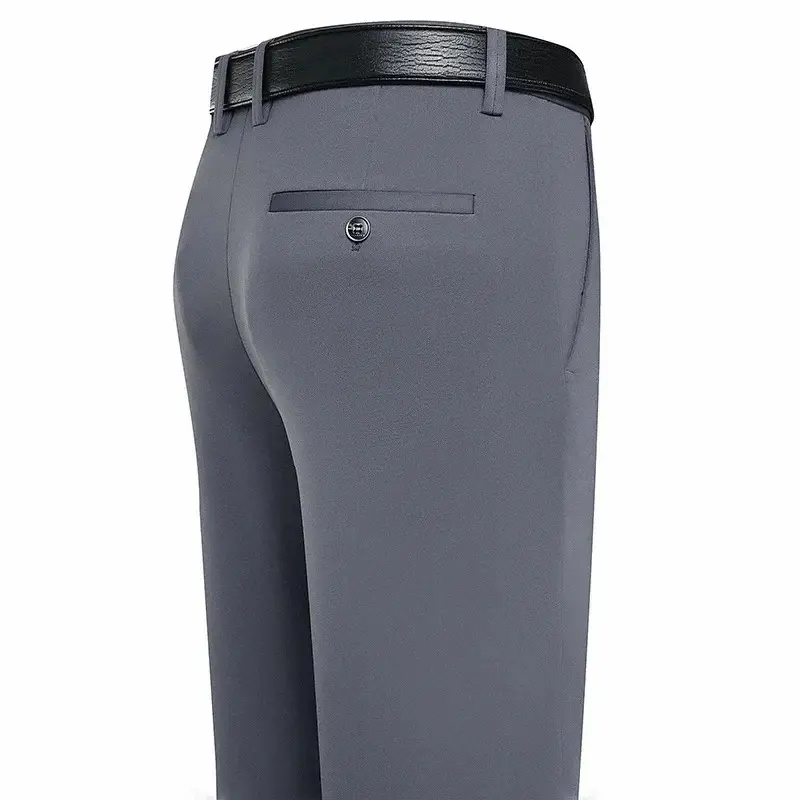 Men's Form-Fit Slim Straight Monochromatic Formal Dress Pants - Navy Blue,  Black, Elastic Polyester Fabric, Wrinkle-Resistant, Easy-Care Formal Wear  Clothes, Elevated Menswear Essential for Daily Work Commute - TikTok Shop