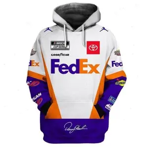 New "Denny-Hamlin" Nascar Racing 3D Printed Lightweight Hoodie