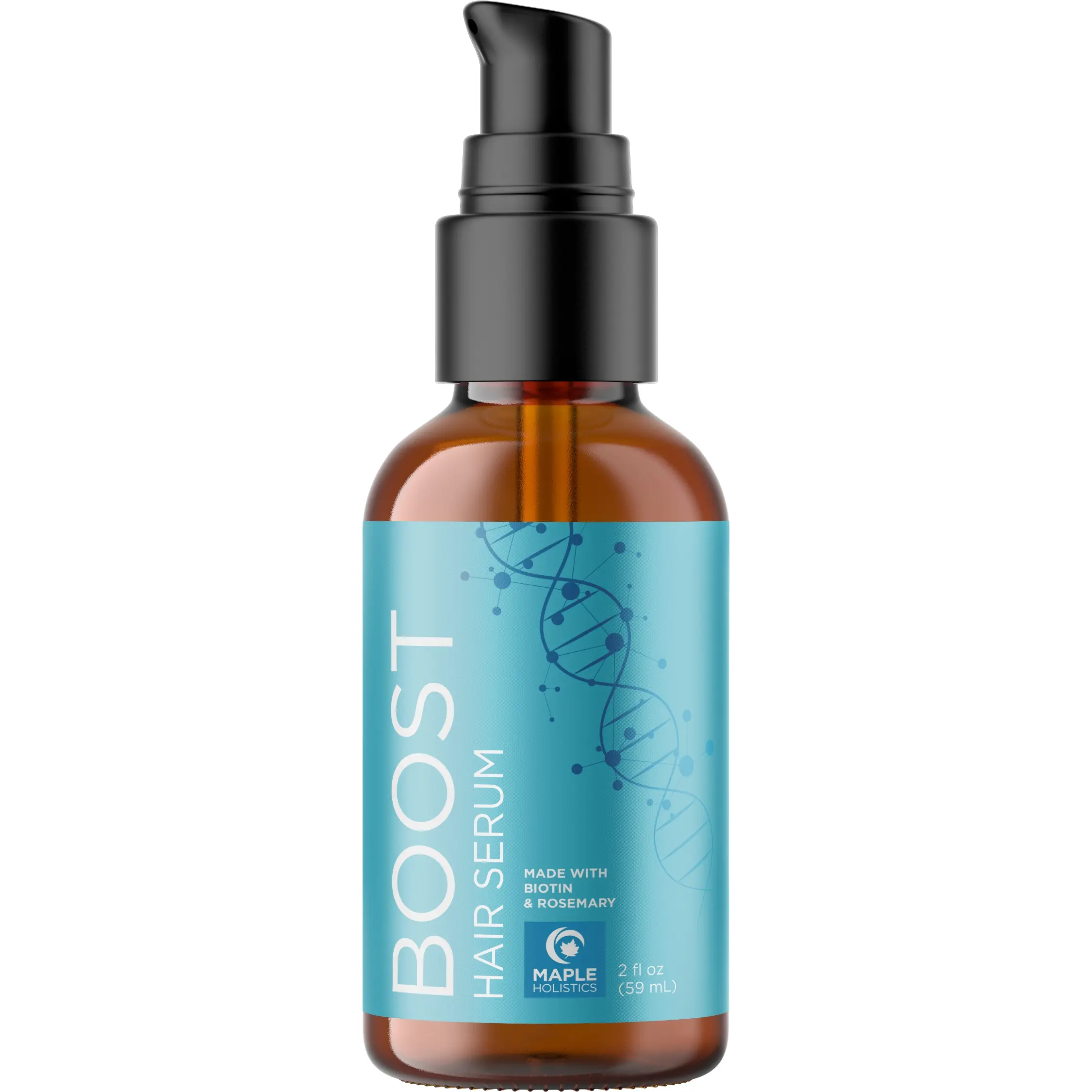 Volumizing Biotin Hair Serum for Men & Women - Caffeine Serum for Hair and Scalp Care with Peppermint Black Castor & Rosemary Oil for Enhanced Volume Shine & Hydration - Vegan & Cruelty Free (2 Fl Oz)