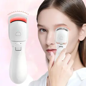 USB Rechargeable Heated Eyelash Curler, 1 Box Long Lasting Natural Curl Eyelash Curling Tool, Professional Eye Makeup Tool for Women, Facial, Cosmetics Glam