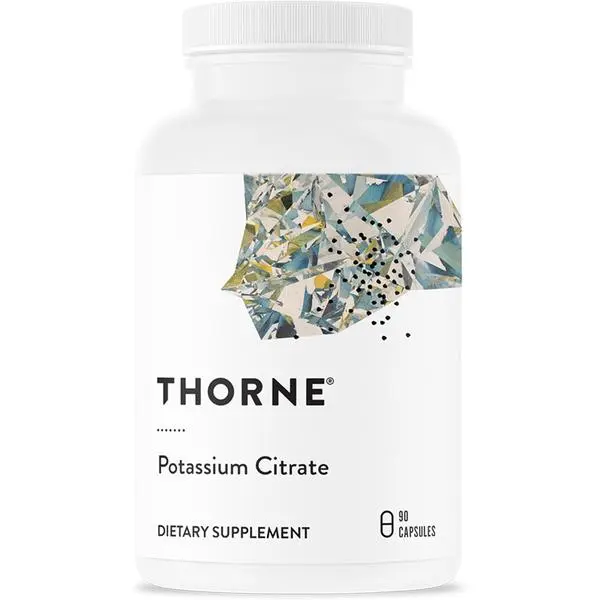 THORNE - Potassium Citrate - Essential Electrolyte Supplement for Muscle Function, Heart Health, Nerve Function & Urinary Tract Health Support* - Third-Party Certified - Gluten-Free - 90 Capsules