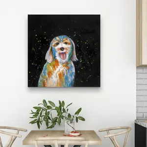 212 MAIN Artistic Abstract Labradoodle Wall Art Print - 32x32 in., Vibrant Home Decoration for Living Room, Home Supplies Poster & Print