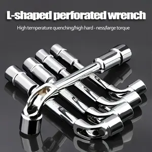 Five-Piece L-Shaped Pipe Wrench Set, Metric 6/8/9/10/11mm Hex Socket Spanner Kit, Ideal for Car Repair, Building, Furniture Maintenance, Heavy Duty Wrench, Hex Wrenches