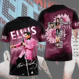 Elvis 3D Shirt, Unisex Streetwear Tee AOP All Over Print 3D Shirts for Men for Women