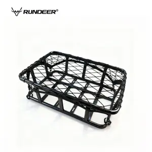 RUNDEER Electric Bike Rear Basket with Cargo Net
