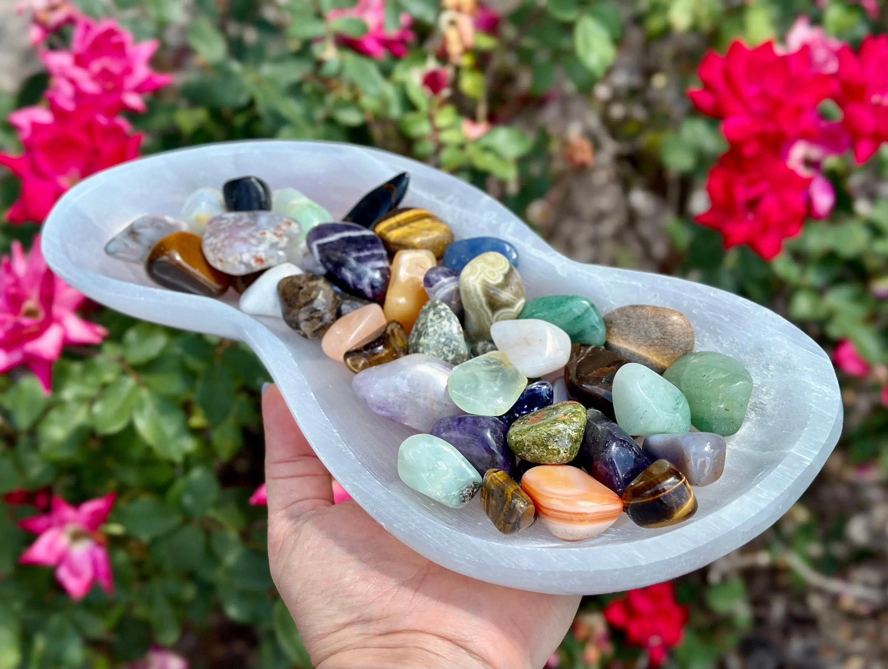 Large Selenite Bowl for Crystals (~11" x 5") Selenite Dish Bowl - Selenite Dish - Healing Crystal Cleansing Dish - Crystal Charging Bowl