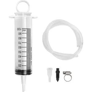 Brake Bleed Kit, Hydraulic Disc Clutches Bleeding Kit 100ML Syringe 50cm Hose Oil Fluid Extractor Bleeder Tool Universal For Motorcycle,Motorbikes,Scooters,Quads Brake System Repair Maintenance
