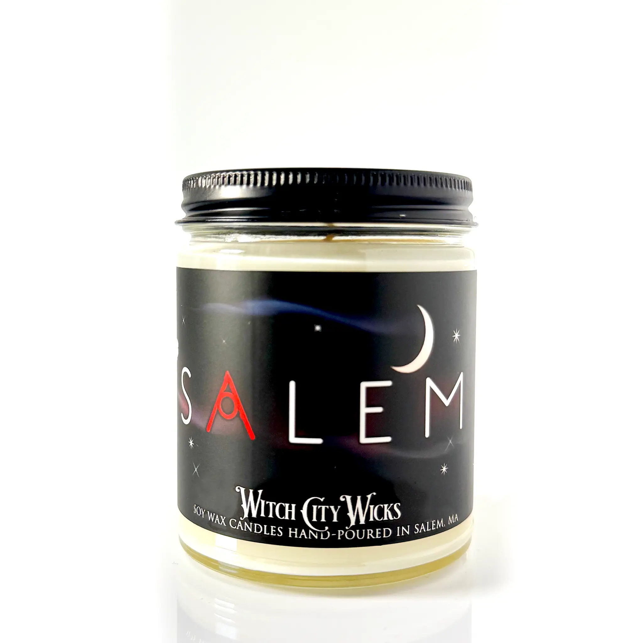 Salem Candle – October in a Jar, Witch-Crafted in Salem, MA 100% soy wax 9oz jar candle– Hand-Poured Decor Autumn Halloween Spooky