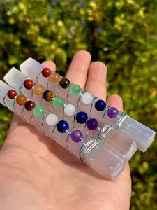 Gypsum Five Elements Crystal Beaded Bracelet | $2.00 Per Piece