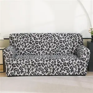 Leopard Print Sofa Cover with 1 Pillowcase, 1 Count Soft Comfortable Breathable Sofa Slipcover, Sofa Protector for Home Living Room, Bedroom, Hotel