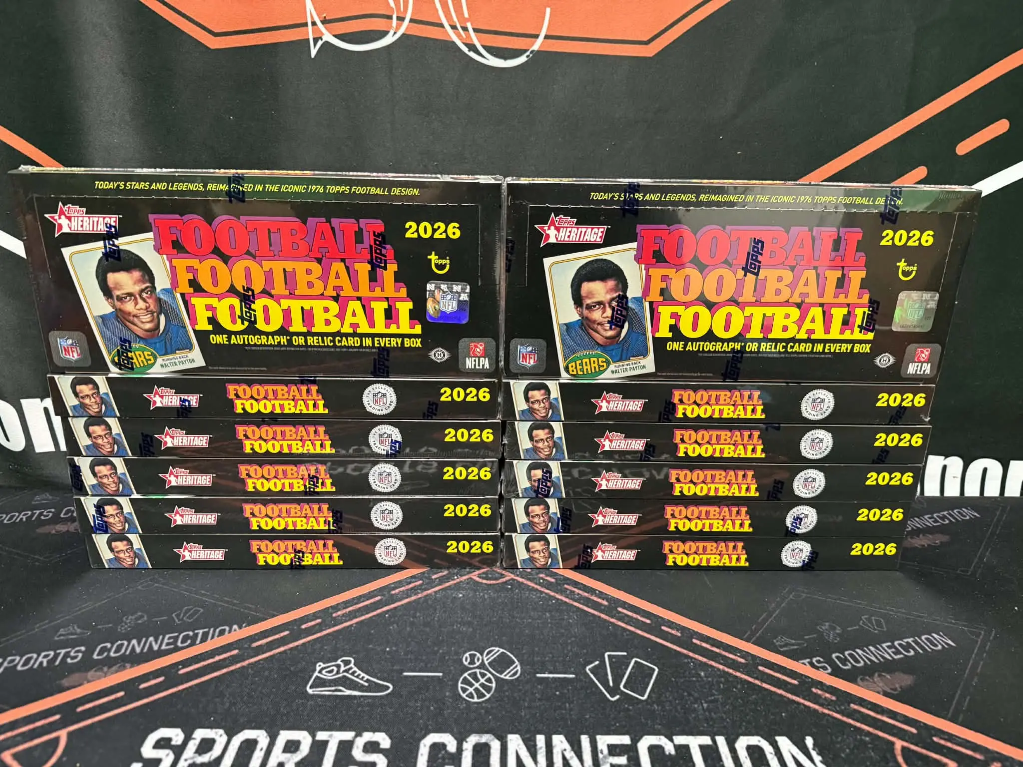 BREAKS WEDNESDAY 10/21~~ BREAK #1 2026 TOPPS HERITAGE FOOTBALL HOBBY 12-BOX FULL CASE BREAK #1 PICK YOUR TEAM