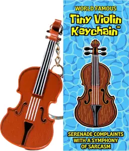 World's Smallest Violin - Mr Krabs Sad Music from SpongeBob - Exclusive License - Pocket Sized Tiny Violin Keychain Symphony of Empathy