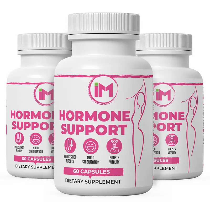 IM Hormone Support - 3 Bottles - For Women Balance - Natural Ingredients for Hot Flashes Mood Swings & Energy Boost - USA Made