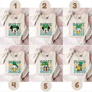 St Patrick's Day Sweatshirt, #Mickey And Friends St Patrick's Matching Sweatshirt, Holiday Sweatshirt, Group Sweatshirt