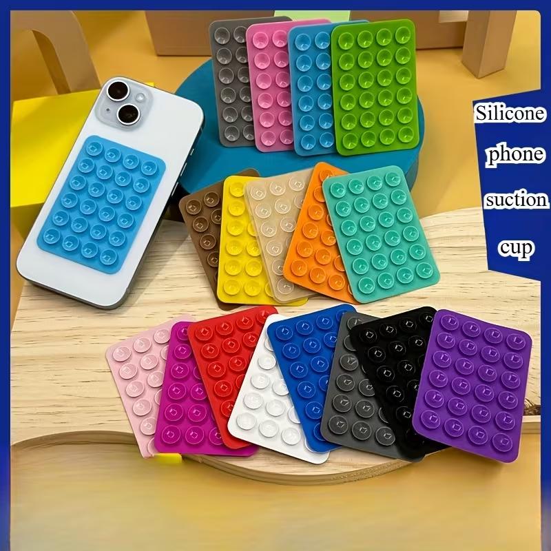 Reusable Double-Sided Suction Cup with 24 Small Suction Cups and Anti-Slip Silicone Pads, for Mounting Phones and Power Banks on Car Dashboards; Universal Phone Mount