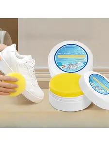 Multi-Purpose Cleansing & Stain Remover - White Shoe Cleaner with Sponge, Multi-Purpose Cleansing Cream for Footwear, Comfort, and Bedroom Use