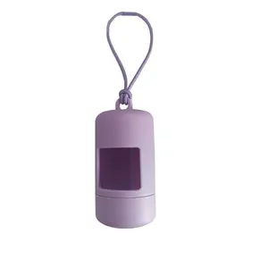 SoSo Waste Bag Holder - Purple Lightweight Dog Waste Bag Dispenser with Loop Strap for Easy Walks & Hikes