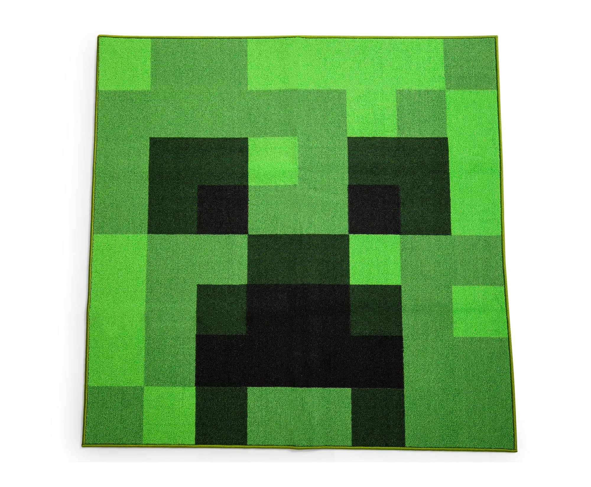 Minecraft Green Creeper Square Decorative Rug, 52 Inches Minecraft Green Creeper Square Decorative Rug, 52 Inches