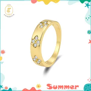 Moissanite Love in Bloom Eternity Promise Ring Silver-Plated Wedding Engagement Anniversary Valentine's Day Birthday Gift Daily Wear Jewelry