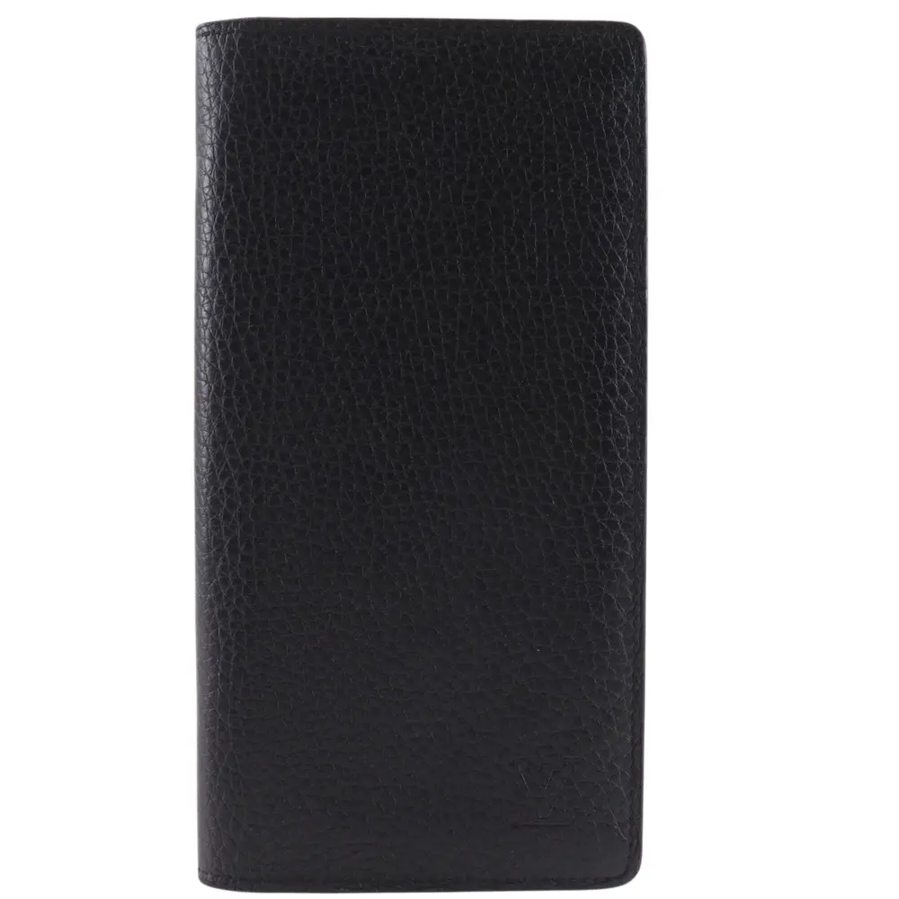 Pre-owned Louis Vuitton Calfskin Small Leather Goods Portefeuille Brazza Taurillon Clemence Wallet