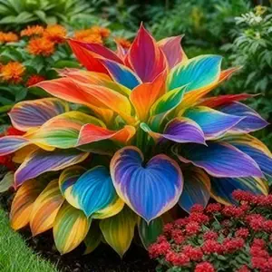 1000+ Full Rainbow Hosta Seeds Grow This Vibrant Multicolored Foliage