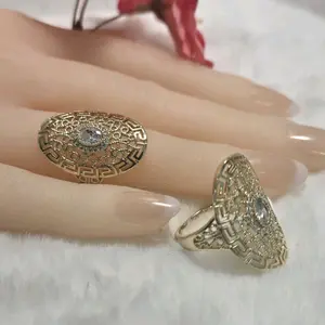 # 0043 Almond Style Gold Plated 14k Ring High Quality Fashion Jewelry for Women