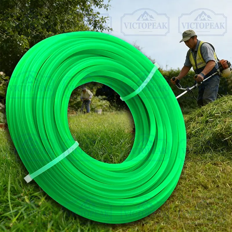 Square Grass Cutting Rope Nylon Heavy Duty Long Duration Diameter 3.0mm X 15m, Lawn Mower Accessories, Home Use, Gasoline Mower Rope, Side Hanging Grass Rope