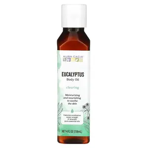 Aura Cacia Body Oil,  Clearing Eucalyptus, 4 fl oz (118 ml)