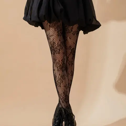 Women's Floral Lace Fishnet Nylon Tights, Elegant Comfy Breathable Pantyhose for Daily Wear, Summer Outfits 2024, Ladies Socks for All Seasons Elegance #GLOBAL PICKS