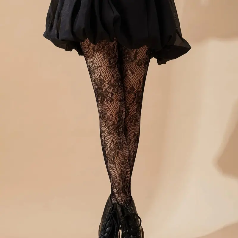 Women's Floral Lace Fishnet Nylon Tights, Elegant Comfy Breathable Pantyhose for Daily Wear, Summer Outfits 2024, Ladies Socks for All Seasons Elegance #GLOBAL PICKS