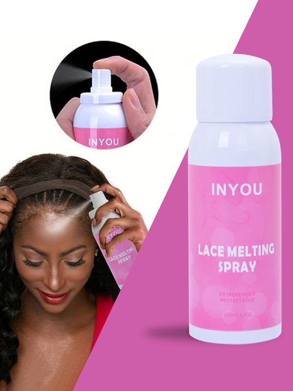Lace Melting and Holding Spray Glue-Less Hair Adhesive for Wigs, Lace Bond Adhesive for Closure Wigs and Front Extensions, Strong Natural Finishing Hold with Control Lace Melting and Holding Spray Glue-Less Hair Adhesive for Wigs, Lace Bond Adhesive for Closure Wigs and Front Extensions, Strong Natural Finishing Hold with Control