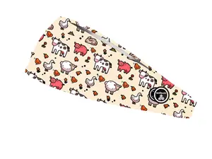 RAVEbandz The Pro - Wide Stretch Headband (Barn Animals)