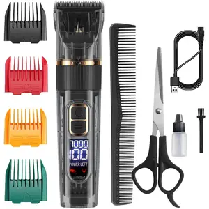 Hair Clipper for Men Professional,Cordless Clipper for Hair Cutting,Rechargeable Corded Barber Hair Trimmer&Beard Trimmer,Haircut Grooming Kit for Men/Women/Kids (Black)