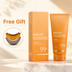 Kojic Acid & Turmeric Body Lotion for Brightening & Dark Spots | Curcumin Moisturizing Balm to Even Skin Tone | Gentle Family-Friendly Cream, 200g