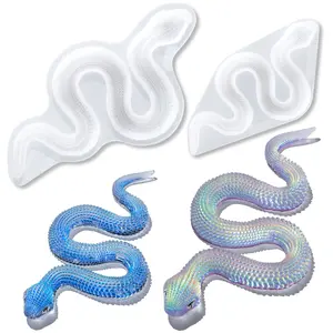Crystal Winged Dragon Epoxy Resin Molds Silicone, 3D Flying Dragon Toy Silicone Molds for Epoxy Resin, 2Pcs Snake Resin Molds, Flexible 3D Snake Silicone Molds(Large & Small)Home Decor, Gifts - LET'S RESIN
