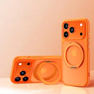 iphone 17 Pro Max iPhone 17 Slim Military-Grade Protection Compatible 360° Rotating Stand Crystal Clear PC Shell Hard Cover MagSafe Compatible Christmas Delight iPhone Silicone Frame Protective case Cellphone Shockproof Smartphone Casing Protector