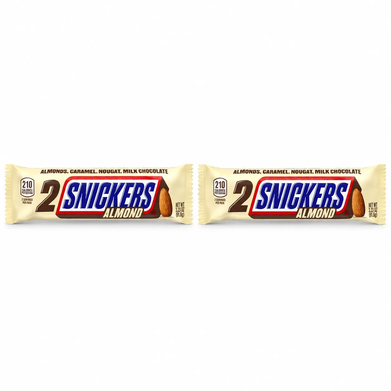SNICKERS Almond Share Size Candy Bars, 3.23 oz Packs | 2, 4, 6, 12, 18 or 24 Pack