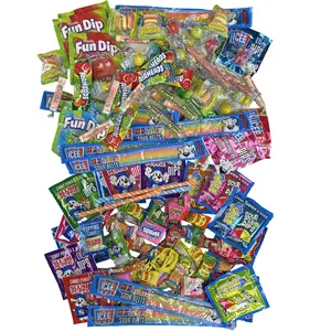 Sweet & Sour Candy Variety Sampler 2 Lb. With Lemonhead, efrutti, Icee, Fun Dip, Smarties, Airheads, Slush Puppy, Warheads, Icee, Nerds and more, 130 Pieces