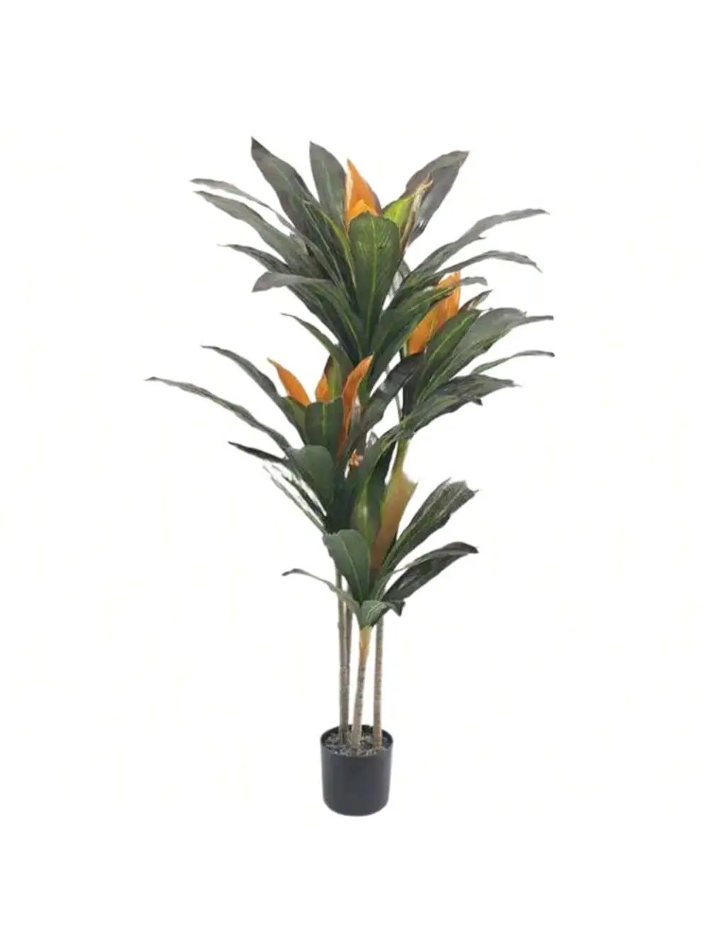 Gaomon Tropical Artificial Dracaena Floor Tree (150cm), 105 cm Adjustable Silk Leaves, White Pot, Long-Lasting Indoor-Outdoor Home Office Home Decoration, Artificial Plants, Plant