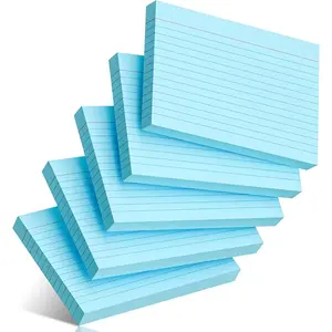 200 count Index Cards 4 x 6 Inch Ruled Blue Index Cards, College Ruled Flash Cards for School, College, Office and Home Organization, Durable Study  Note Cards with Ruled Lines, 5 Pack of 40