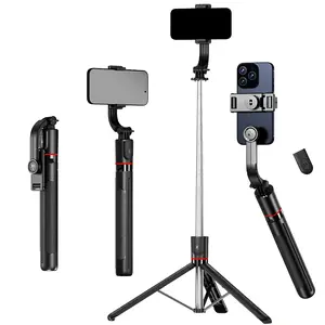 【FANGTUOSI】1717mm Foldable 2 in 1 Selfie Stick 360°Rotation,67.6" Height Adjustable Telescoping Tripod Stand Desktop Portable Travel Holder with Wireless Remote,Outdoor Floor Phone Holder Mount Universal Fits for iPhone Samsung Accessories
