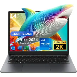 14" 2K Display Laptop Computer Intel M3-8100Y Processor(up to 3.40 GHz) 16GB RAM 512GB SSD Win11 Pro  2160x1440 Resolution 3:2 Screen Ratio Notebook college work Wifi Wireless