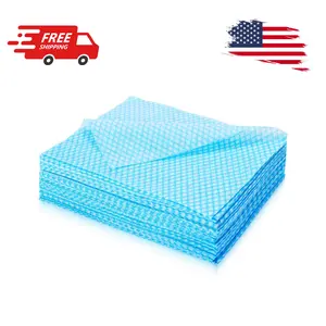 60 Pack 13.8×15.7 in Disposable Dish Cloths for Kitchen