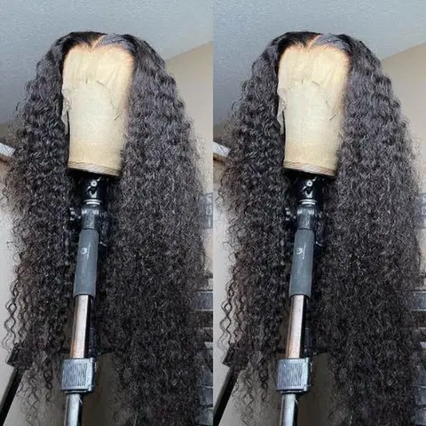 Bling Hair 13x4/13x6 Deep Wavy Human Hair Lace Frontal Wig - HD Transparent Lace, Adjustable 22-22.5in, Instant Glam for Weddings, Graduation & Birthday Parties, #SohoChic#tiktokshopstockup, Deep Wavy Hair