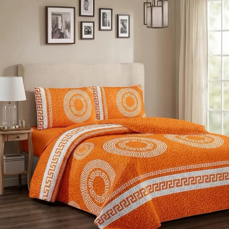 4-Piece Bed Spread Set, Versatile Bedding for Bedroom, All-Season Comfort Cover Set