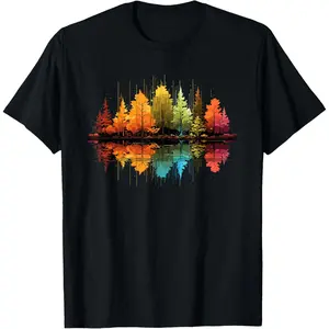 Nature Reflection Forest Trees Outdoor Wildlife T-Shirt